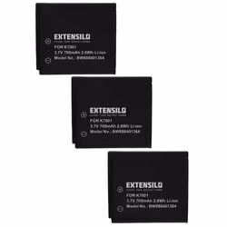 EXTENSILO 3x Batteries compatible avec Kodak EasyShare M753 M763 M853 M753 Zoom M853 Zoom appareil photo reflex numérique