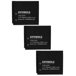 EXTENSILO 3x Batteries compatible avec Kodak EasyShare M753 M763 M853 M753 Zoom M853 Zoom appareil photo reflex numérique