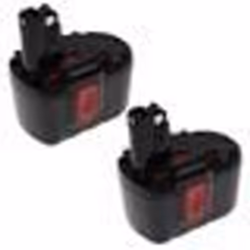 EXTENSILO 2x Batterie compatible avec Bosch GBH24VF GCM24V GKG 24V GKS 24V GLI 24V GMC 24V outil électrique (3300 mAh NiMH