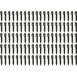 100x piquets de fixation pour câble périphérique compatible avec Gardena Sileno robot tondeuse - Lot ancrages au sol, plastique, noir - Vhbw