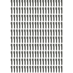 200x piquets de fixation pour câble périphérique compatible avec Yard Force robot tondeuse - Lot ancrages au sol, plastique, noir - Vhbw