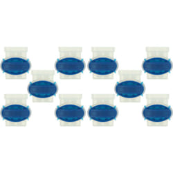 10x connecteurs pour câble périphérique compatible avec Wiper robots de pelouse - Serre-câbles, étanches, transparent / bleu - Vhbw