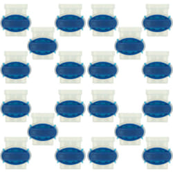 20x connecteurs pour câble périphérique compatible avec Gardena Sileno robots de pelouse - Serre-câbles, étanches, transparent / bleu - Vhbw
