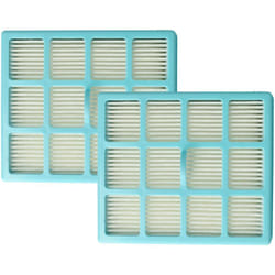 Vhbw - 2x filtre compatible avec Philips Easy Life FC8134/01, FC8130/01, FC8132/01, FC8131/01, FC8133/01 aspirateur - filtre hepa bleu / blanc