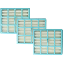 Vhbw - 3x filtre compatible avec Philips Easy Life FC8134/01, FC8130/01, FC8132/01, FC8131/01, FC8133/01 aspirateur - filtre hepa bleu / blanc