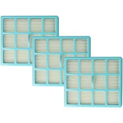 Vhbw - 3x filtre compatible avec Philips Easy Life FC8144/01, FC8142/02, FC8146/01 aspirateur - filtre hepa bleu / blanc