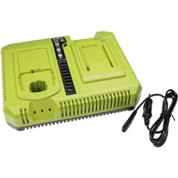 Vhbw - Chargeur double compatible avec Ryobi CDI-1803M, CFA-180M, CFP-180FM, CFP-180S batteries Ni-Cd, NiMH, Li-ion d'outils / de tondeuse