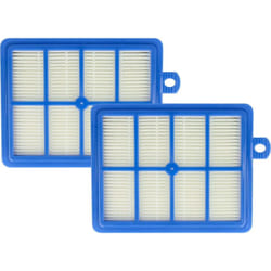 Vhbw - 2x Filtre compatible avec aeg Air Max aam 6145, 6146, 6147, 6140, 6141, 6142, 6143, 6144 aspirateur - filtre de sortie d'air, blanc / bleu