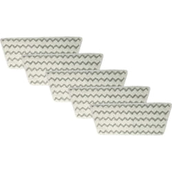 Vhbw - 5x Housses de rechange compatible avec Vileda Steam One xxl nettoyeur à vapeur, balai vapeur - microfibre, blanc / gris