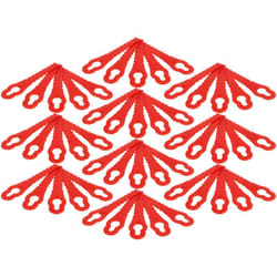 50x Lames compatible avec Einhell bg-ct 18 Li, ge-ct 18 Li, ge-ct 18 Li Kit tondeuse - Lames de rechange, rouge, polyamide - Vhbw