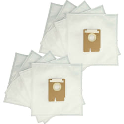 vhbw 10x Sacs compatible avec Hoover TF 2011 Flash, TFV1212 011, TFS 5100-5299 aspirateur - microfibre non tissée, 27,6cm x 26,6cm blanc