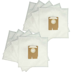 Vhbw - 10x Sacs compatible avec Hoover TFV2018 011, TFV2125 011, TFV2020 013 aspirateur - microfibre non tissée, 27,6cm x 26,6cm blanc