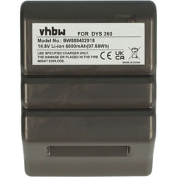 Vhbw - Batterie remplacement pour Dyson 970049-01, 968734-02, 967864-02 pour robot électroménager gris foncé (6600mAh, 14,8V, Li-ion)
