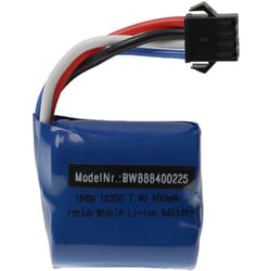 Vhbw - Batterie compatible avec udi 001 modéle rc (600mAh, 7,4V, Li-ion, 40 x 38 x 21 mm, SM-4P)
