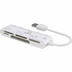 Renkforce CR45e, CF, CF Type II, MMC, MMC Mobile, MMC+, MS Duo, MS PRO, MS PRO Duo, Clé USB (MS), MicroSD..., Blanc, USB, 101 ...