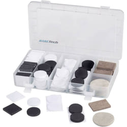 Basetech - Assortiment de pieds d'appareil autocollant noir, gris 92 pc(s)
