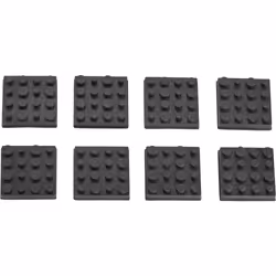 Renkforce RF-4491740, Noir, Caoutchouc, 1 cm, 8 pièce(s), 39 mm, 39 mm