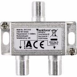 Renkforce RF-4491742, Diviseur de câbles, 5 - 1006 MHz, Argent, 4,5 dB