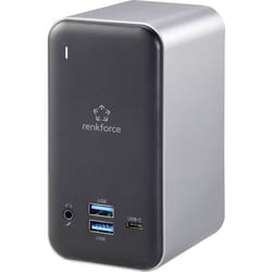 Station daccueil USB-C® Renkforce RF-4499452 Convient pour les marques: universel avec fonction de chargement
