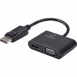 Renkforce RF-4505752, DisplayPort, 1x HDMI + 1x VGA, 3840 x 2160 pixels, Noir, 60 Hz, 1 pièce(s)