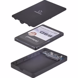 Renkforce RF-4505754 Boîtier de disques de stockage Boîtier disque dur/SSD Noir 2.5"