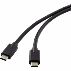 Renkforce RF-4531576, 2 m, USB C, USB C, USB 3.2 Gen 2 (3.1 Gen 2), 20000 Mbit/s, Noir