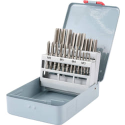 Toolcraft - TO-6800787 Kit de taraudage 21 pièces M3, M4, M5, M6, M8, M10, M12 din 352 hss 1 pc(s)