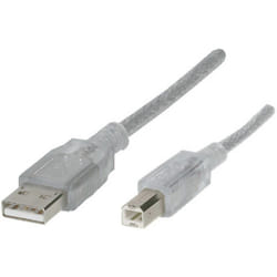 Renkforce RF-4538148 câble USB 3 m USB 2.0 USB A USB B Transparent