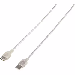 Renkforce RF-4538150, 4,5 m, USB A, USB A, USB 2.0, 480 Mbit/s, Transparent
