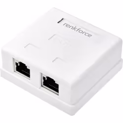 enquête Prise STP CAT6 250 MHz 2 ports RJ45 Blanc (RAL 9003) Boîtier ABS description Prise réseau compacte pour montage en su ...