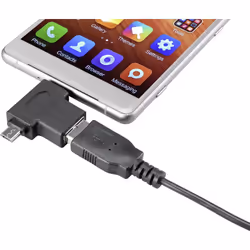 Renkforce RF-4541490 changeur de genre de câble USB 3.1 (Gen 1) Type A Micro-USB 2.0 B, USB-C Noir