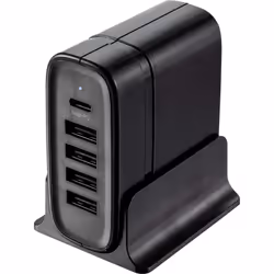 enquête 4x sortie USB Sortie USB-C avec technologie Power Delivery description Le chargeur USB compact dispose de quatre sort ...
