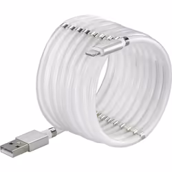 Renkforce TO-6897012, 1 m, Lightning, USB A, Mâle, Mâle, Blanc