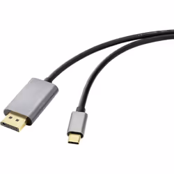 Renkforce RF-4600984, 1 m, DisplayPort, USB Type-C, Mâle, Mâle, Droit