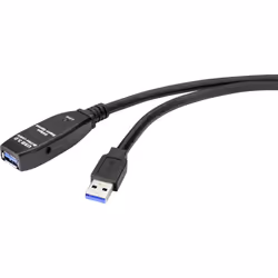 Renkforce RF-4598344, 5 m, USB A, USB A, USB 3.2 Gen 1 (3.1 Gen 1), 5000 Mbit/s, Noir