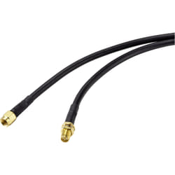 SpeaKa Professional SP-9226156 câble coaxial RG-58/U 1 m RP-SMA Noir
