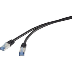 Renkforce RF-4673686 câble de réseau Noir 1 m Cat6a S/FTP (S-STP)