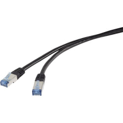 Renkforce RF-4673690 câble de réseau Noir 5 m Cat6a S/FTP (S-STP)
