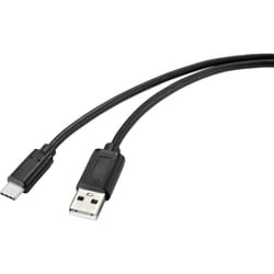 Renkforce RF-4695144 câble USB 2 m USB 2.0 USB A USB C Noir