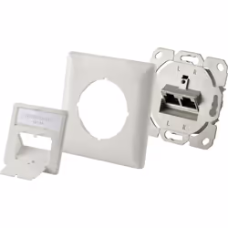 enquête Cat 6A classe EA jusqu'à 500 MHz Convient pour 10 Gigabit Ethernet Plaque de centrage avec cache-poussière intégré Pr ...