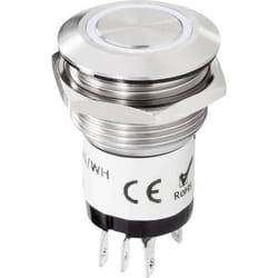 Rf-4707814 Bouton De Sonnette Simple Acier Inoxydable, Blanc 24 V Dc/ 2 A, 24 V Ac/ 1 A - Renkforce