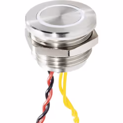 Informations techniques Charge de contact (max.) : 24 V/0,3 A Couleur : acier inoxydable, blanc Dimension produit, Ø : 25 mm  ...