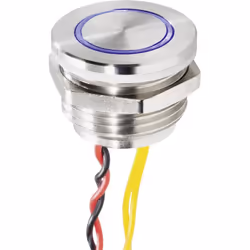 Informations techniques Charge de contact (max.) : 24 V/0,3 A Couleur : acier inoxydable, bleu Dimension produit, Ø : 25 mm D ...