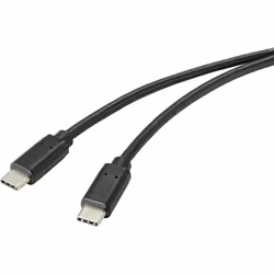 Renkforce RF-4716840, 1 m, USB A, USB C, USB 2.0, 480 Mbit/s, Noir
