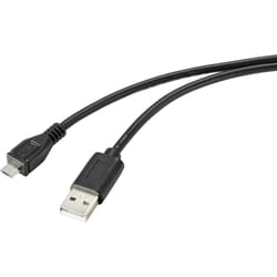 Renkforce RF-4716836 câble USB 2 m USB 2.0 USB A Micro-USB B Noir