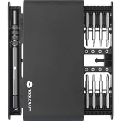 Tournevis porte-embouts Toolcraft 17 pièces pour l'atelier