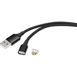 Renkforce RF-4746074 câble USB 1 m USB 2.0 USB A Micro-USB B Noir