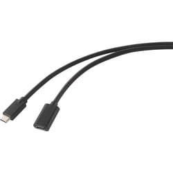 Renkforce RF-4755220 câble USB 1 m USB 3.2 Gen 2 (3.1 Gen 2) USB C Noir
