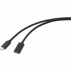 Renkforce RF-4755222, 2 m, USB C, USB C, USB 3.2 Gen 2 (3.1 Gen 2), 10000 Mbit/s, Noir