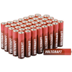 Voltcraft - Pile LR3 (aaa) Industrial LR03 alcaline(s) 1300 mAh 1.5 v 40 pc(s)